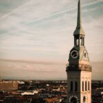 clock tower of st peters church in munich